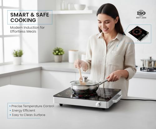 Image of RO PARTS 2200W Infrared Cooktop Stove, Digital Display, Touch Control, Infrared Hot Plate