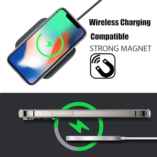 Image of FanTEK Phone Case Compatible with iPhone X & iPhone Xs 5.8 Inch, Magnetic Clear Case Protective Bumper Hard Back Cover