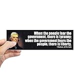 CafePress Jefferson: Liberty Vs. Tyranny Sticker (Bumper) 10"x3" Rectangle Vinyl Bumper Sticker Car Decal