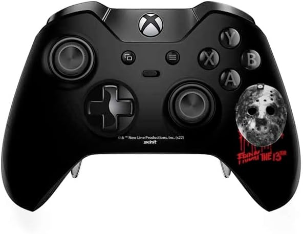 Skinit Decal Gaming Skin Compatible with Xbox One Elite Controller - Officially Licensed Warner Bros Jason Voorhees Dripping Mask Design