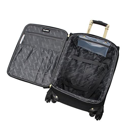 Steve Madden Designer Luggage - Checked Large 28 Inch Softside Suitcase - Expandable for Extra Packing Capacity - Lightweight Bag with Rolling Spinner Wheels (Peek-A-Boo Grey) by Steve Madden - Image 2