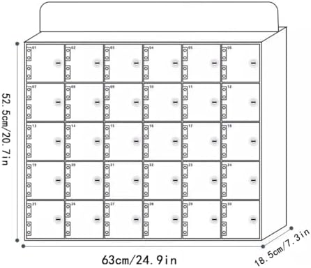 Portable Cell Phone Locker with Door Locks – 9-Slot Wall-Mounted Storage Cabinet – Secure Organizer for Offices, Schools & Events – White-A Design