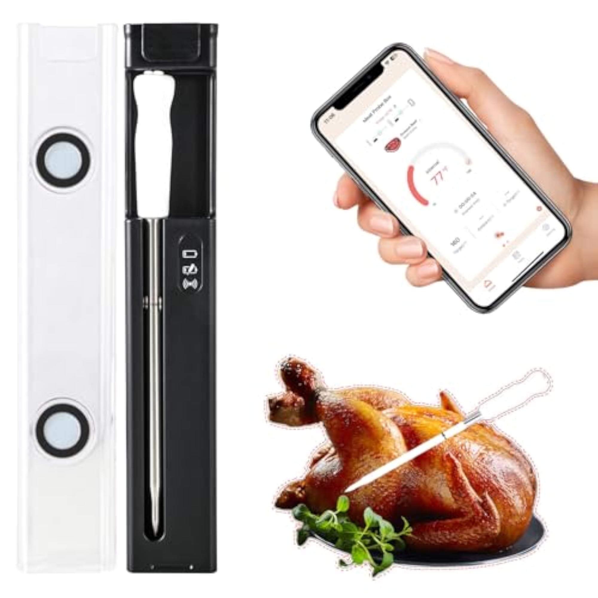 Long Range Wireless Smart Meat Thermometer with Bluetooth