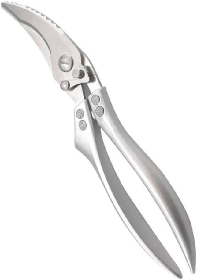 KICHOUSE Stainless Steel Chicken Bone Scissors Heavy Duty Multi-Purpose Kitchen Shears for Poultry Fish and Herbs Ergonomic Design Easy to Use Portable Kitchen Gadget