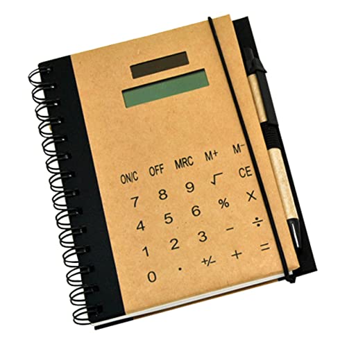 Notepad con Calcolatrice Solare Multifunzione Taccuino Compatto per Studio per e Lavoro Rapido