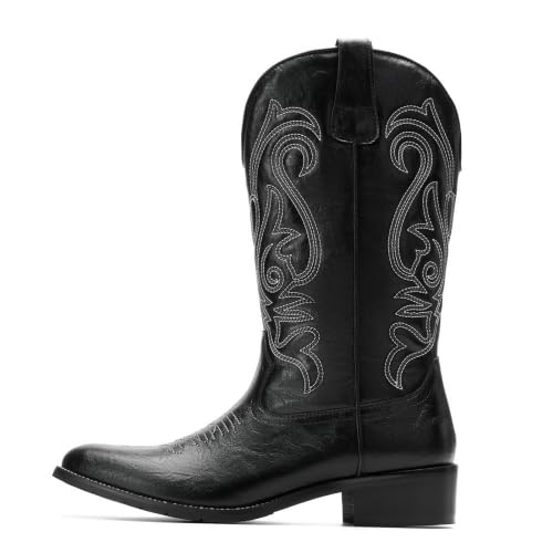 TruVeld Men's Retro Western Cowboy Boots - Pointed Toe & Comfort Fit angle 6