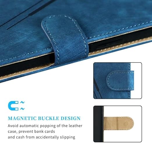 Image of Inktree Vivo V50 5G Flip Cover | Built in RFID Blocking Material Wallet & Stand | Flip Cover for Vivo V50 5G - Royal Blue