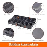 Lifewit Organizer na Buty z Przezroczystym Okienkiem, Składana Torba do Przechowywania z Uchwytem Pod Łóżko, Shoe Storage Box, Szary, 2 x 12 Par, Zestaw 2 Sztuk