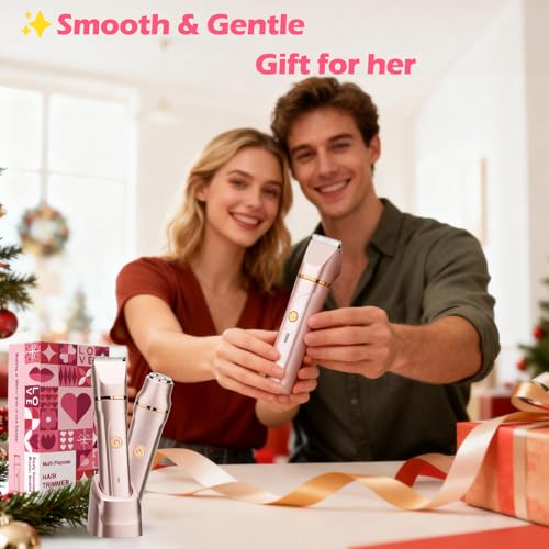 Bikini Trimmer for Women 2-in-1 Electric Razors for Women with Body & Facial Heads, Rechar - image 2