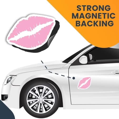 Magnet Me Up Kiss Mark Luscious Blazing Pink Lips Magnet Decal, 6 Inches, Heavy Duty Automotive Magnet For Car Truck Suv #TOP6
