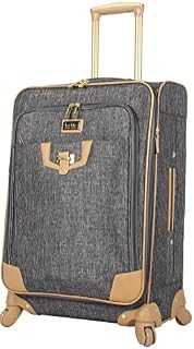 Nicole Miller Designer Luggage Collection - Expandable 24 Inch Softside Bag - Durable