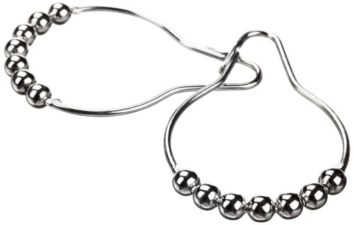 Large Oversized Heavy Duty Roller Shower Curtain Rings - Set of 12 Polished Clipperton 2