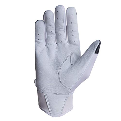 Loudmouth Baseball Batting Gloves (White, Youth - Large) - Thumbnail 5