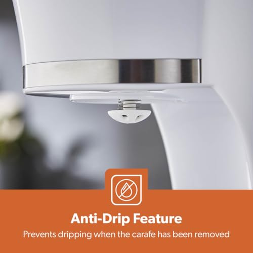 GEEPAS 1.5L Filter Coffee Machine | 800W Coffee Maker for Instant Coffee, Espresso, Macchiato & More | Boil-Dry Protection, Anti-Drip Function, Automatic Turn-Off Feature, White - Image 7