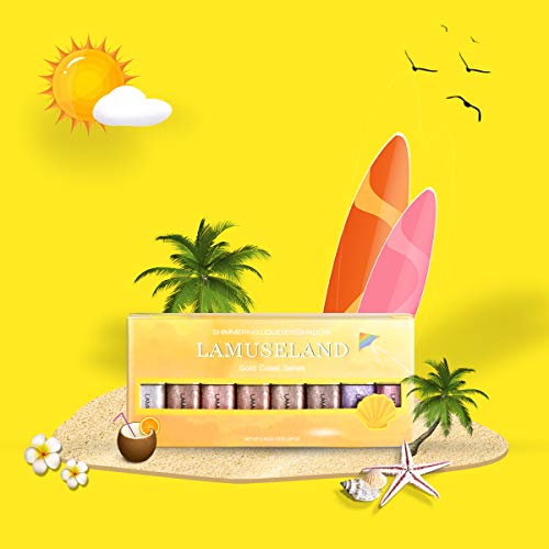 Ice Love Liquid Glitter Eyeshadow, 8Pcs/Set Aterproof Long Lasting Glitter Eyeshadow. #TOP5