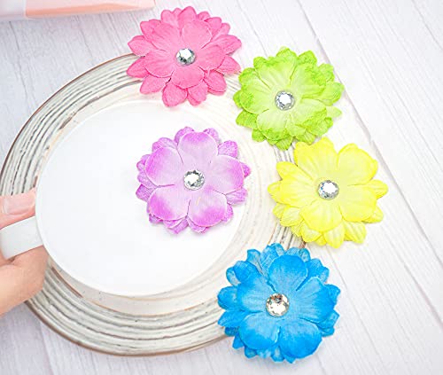 Baby Girls Headbands Super Big Huge 8 Inches Hair Bows Headbands Large (Soft Elastic Stretchy Hair Bands) (Flowers) #TOP2