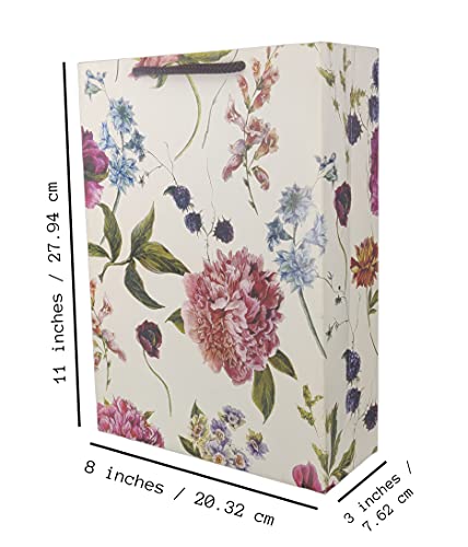 Image of Arrow Paper Products Alekhya Design Paper Gift Bags For Return Gift, Small Presents, Weddings, Birthday, Holiday Presents (20.32 X 7.62 X 27.94 Cm, Pack Of 20), Multi-Coloured