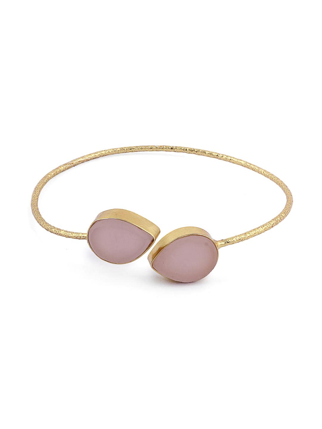 El Regalo Gold Plated Gemstone Cuff Bracelets for Women Natural Raw Rough Quartz Healing Crystal Cuff Bracelet Bangle (Rose Quartz) (B09S63D9CB) Amazon Price History, Amazon Price Tracker