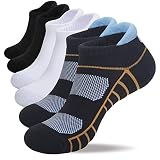Lapulas Athletic Ankle Socks Low Cut Cushioned Anti-Blister Running Tab Sports Socks for Men and Wom