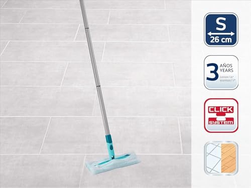 Miniatura 3 de Leifheit Mopa Atrapapolvo Clean Away Con Palo Y 5 Gamuzas, Set De Limpieza Con Mopa Para Suelo, Mopa Plana Con Articulación Giratoria En 360