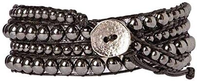 Spirit Wrist Becket Mens Beaded Bracelets, Cuff Bracelets for Women /Men – Black Bracelet for Women /Men, Hematite Bead Bracelet, Handmade Jewelry Bracelets - Boho Jewelry for Women, Gem Bracelet Cuff