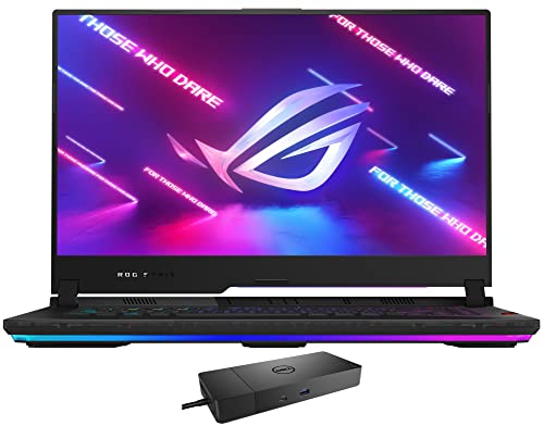 ASUS ROG Strix Scar 15 Gaming Laptop (AMD Ryzen 9 5900HX 8-Core, 64GB RAM, 1TB PCIe SSD, GeForce RTX 3080, 15.6' 300Hz Full HD (1920x1080), WiFi, Bluetooth, Win 11 Home) with WD19S 180W Dock