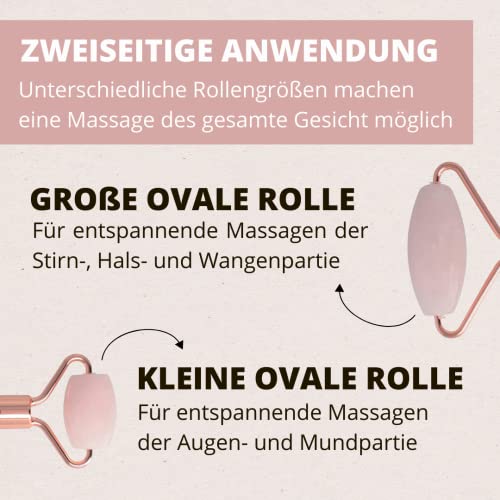 Rosenquarz-Gesichtsroller von Parsa Beauty Gua Sha Roller für Gesichtsmassage