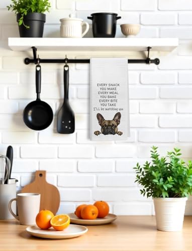 French Bulldog Kitchen and Hand Towels - Frenchie Mom Gifts for Women, Dog Decor Tea Dish Towels for Kitchen Bathroom, 16x24 Inch — view 3