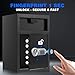 TOTOY 5.0 Cu Ft Fireproof Biometric Deposit Drop Safe- Steel Drop Slot Lock Box, Fingerprint & Digital Keypad Key Lock, External Type-C Backup, Business Safety Box for Cash Money Security