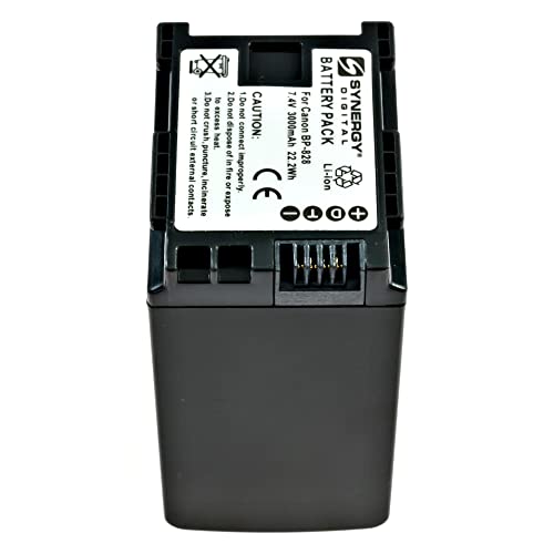 Synergy Digital Camcorder Battery, Compatible With Canon Bp-828 Camcorder Battery (Li-Ion, 7.4V, 3000 Mah) #TOP2