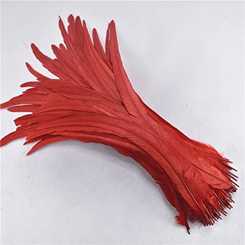 Zamihalaa 50Pcs/Lot Rooster Feather 40-45cm 16-18" Rooster Coque Tail Feathers for Crafts Natural Wedding Decoration Assesoires
