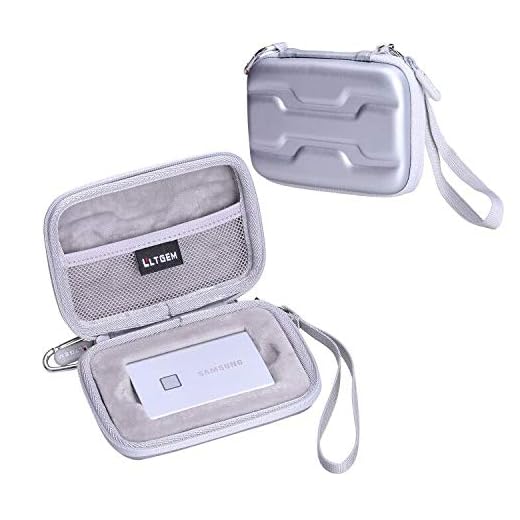 Capa rígida LTGEM para Samsung T7 Touch Portátil SSD - 500 GB - USB 3.2 (MU-PC500S/WW), prata