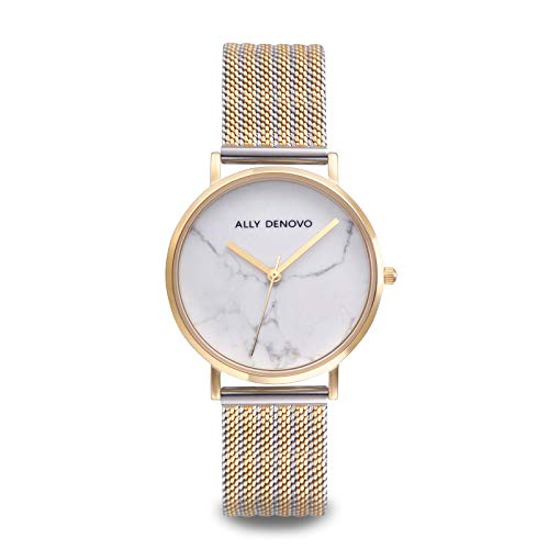 Montre pour femme Carrara AF5004.3 analogique en acier inoxydable à quartz avec cadran marbre