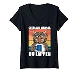 Damen Gute Laune War Aus Du Lappen Stier Schlechte Laune T-Shirt mit V-Ausschnitt