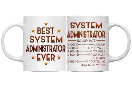 MONIZILUCKY System Administrator Mug, Hourly Rate System Administrator Gift