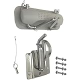 Boat Snap Davits,Quick Davits Handle, Stainless Steel Dinghy Locking & Lifting System for Inflatable Boat Docking on Yacht Swim Platform - 255X90mm
