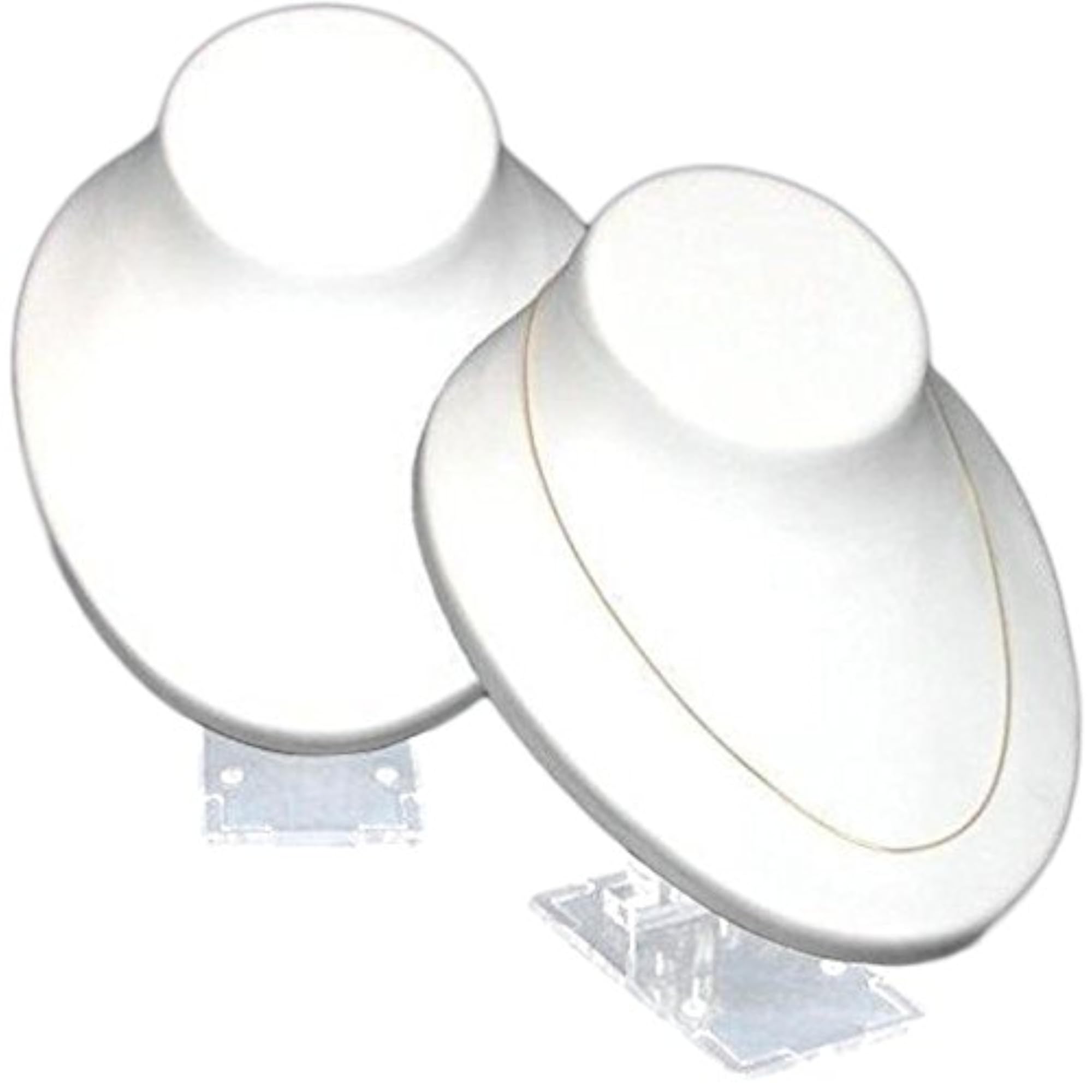2 Necklace Display Adjusts 3X White Bust Unit