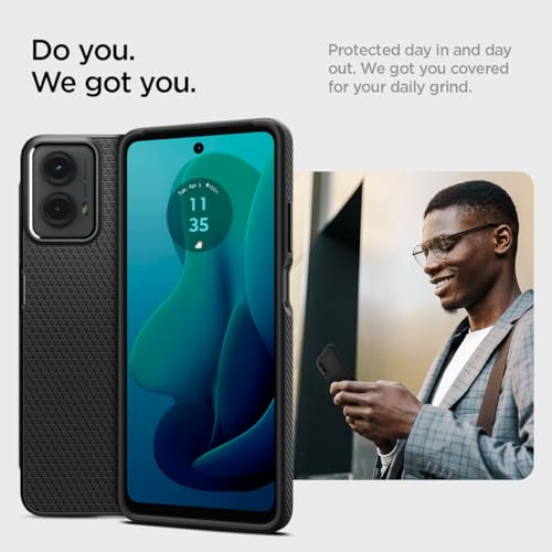 Spigen Liquid Air Designed for Moto G 5G (2024) Case [Military-Grade Protection] - Matte Black by Spigen - Image 3