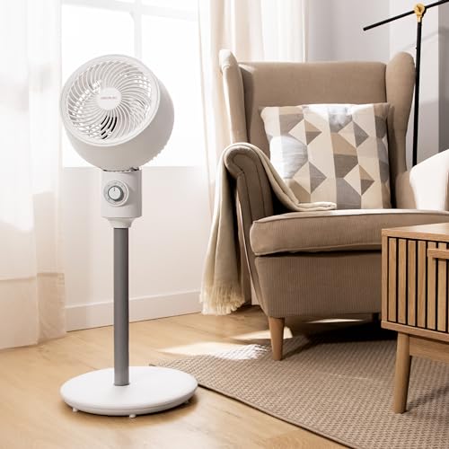 Miniatura 3 de Cecotec Ventilador Circulador De Aire De Pie Energysilence 900 Cyclone. 35w, Diámetro 9 Pulgadas, Oscilación Automática, 3 Velocidades, Inclinación Ajustable, Fácil Control
