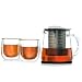 Produktbild finum Tea Control 0,4 Liter mit Brühstop-Filter Plus 2 x HOT Glass 130 ml