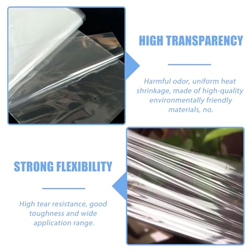 300 Stück Schrumpffolie Beutel 20x35 cm, Klare Heißsiegel Schrumpfbeutel Wasserdicht Schrumpffolie Taschen für Schuhe Verpackung, DIY Handwerk, Kosmetik, Seife, Kerzen