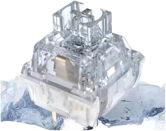 Frozen Silent Switch V2 Mechanical Keyboard Mute Linear Switches 39 gf 3 Pins RGB Transparent Factory Lubrication Custom PC(110PCS)