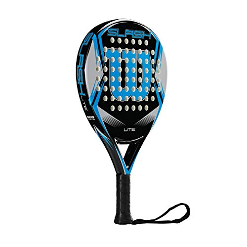 Wilson Slash Lite Pala de pádel, EVA/Núcleo de fibra de vidrio, 335 g, apto también para tenis playa, Unisex, Negro/Azul