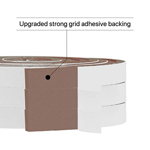 Futuwi Foam Weather Stripping-3 Rolls, 1/2 Inch Wide X 1/4 Inch Thick Total 20 Feet Long, Brown Foam Seal Tape For Door And Window Insulation(6.5Ft X 3 Rolls) #TOP2