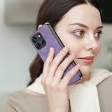 COMAKU Etui do Motorola Moto G56 5G, Premium PU Leather TPU Silikonowe Odporne na odciski palców, odporne na wstrząsy ulepszona ochrona obiektywu - Fioletowy