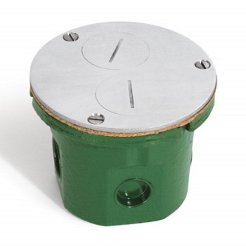 Lew Electric Flush Mounted Round Floor Box Aluminum