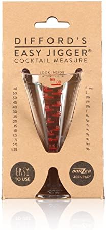 Easy Jigger® Spirit Measure by Diffords Guide and Bonzer | Cocktail Jigger Spirit Measures (25ml, 50ml, 60ml) for Unbeatable Accuracy| Single or Double Shot Alcohol Measure