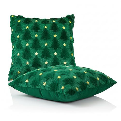 ALbexia Christmas Throw Pillow Covers 18x18 Inch Set of