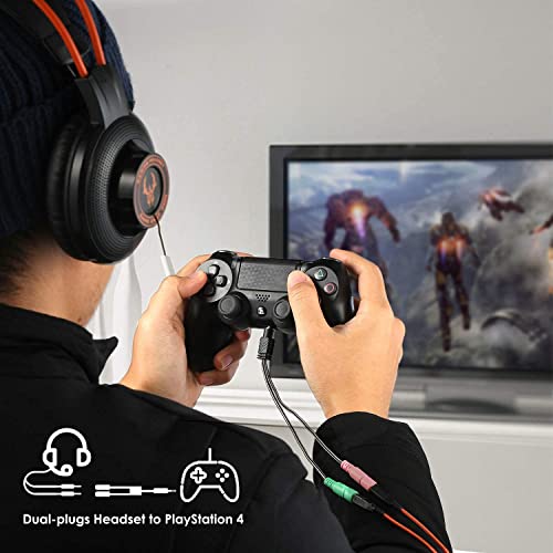 Millso Bundle Headset Splitter 3.5Mm Ctia Jack Headset Adapter Mic And Audio Headphone Splitter Cable With Separate Microphone And Headphone Connector For Gaming Headset To Computer #TOP5