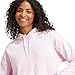 adidas Women's Essentials Small Logo FeelCozy Hoodie, Clear Pink/White